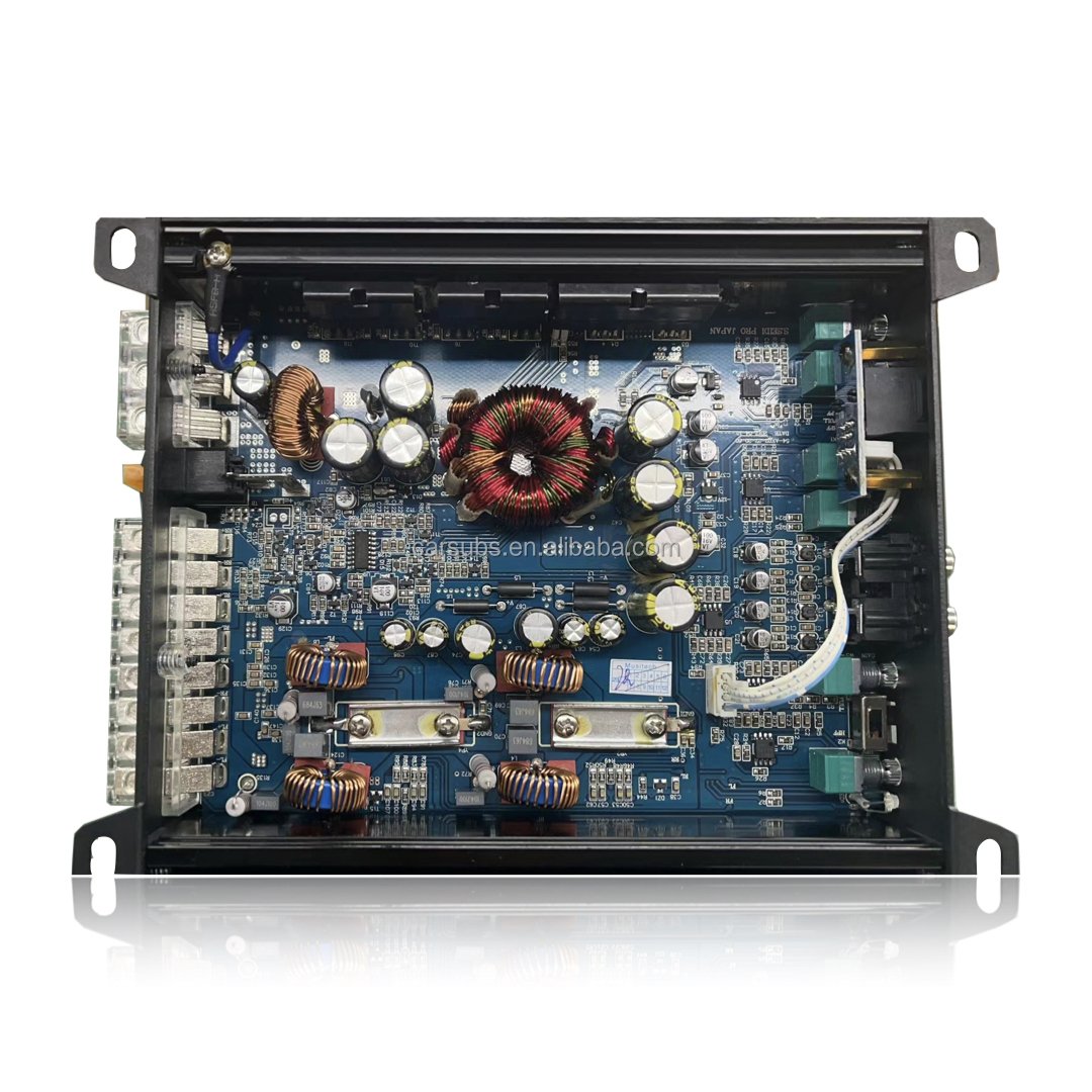 THD 0.05% SQ Car Stereo Digital Mono Amplifier 4CH RMS 80W Car Amplifier Full Range 3800W Class D Car Amplifier Class D